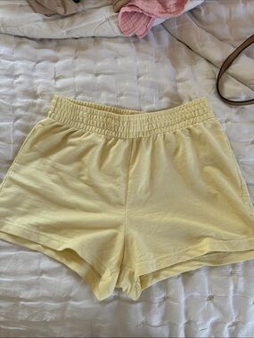 Z Supply Butter Yellow Drawstring Elastic Waist Athletic Shorts